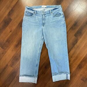 Abercrombie & Fitch The Baggy Low Rise Jeans Cuffed Casual Y2K Minimalist 32/14s
